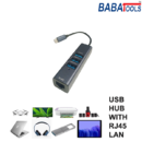 Babatools 809C USB 3.0 To USB HUB LAN Adapter 3 Ports USB 3.0 HUB Network Card USB to RJ45 LAN Ethernet Adapter for Macbook PC Laptop USB HUB