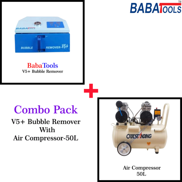 BabaTools V5+ Bubble Remover With Outstanding Air Compressor-50L Combo Pack