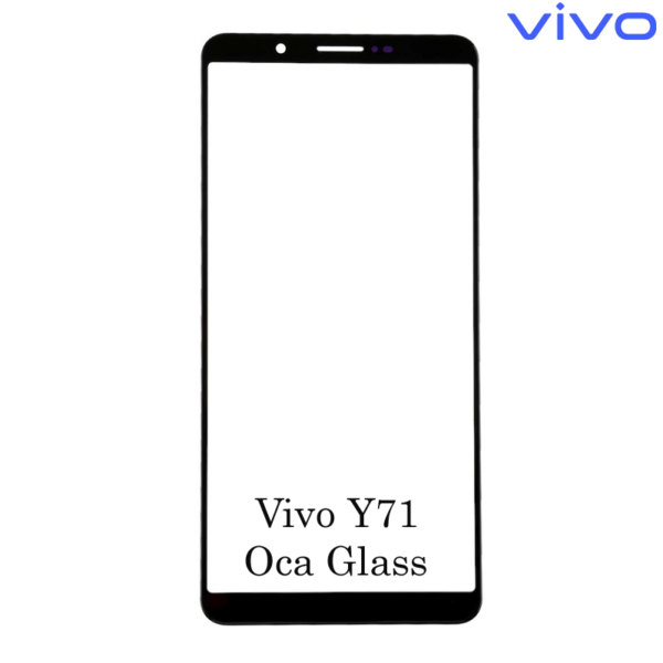 Vivo Y71 Front OCA Glass Black