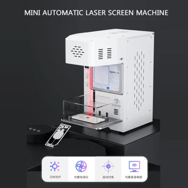 TBK 958F Automatic Laser Machine For iPhone 8 to 15PM Back Glass Remove Laser Cutting Machine - Image 3