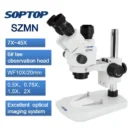 Soptop SZMN Trinocular Microscope Continuous Zooming Microscope 7X to 45X