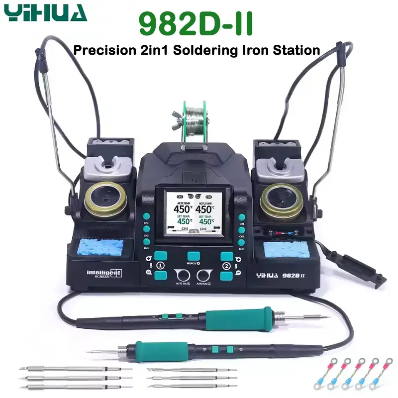 YIHUA 982D-II Digital Soldering Iron Station With C210 & C245