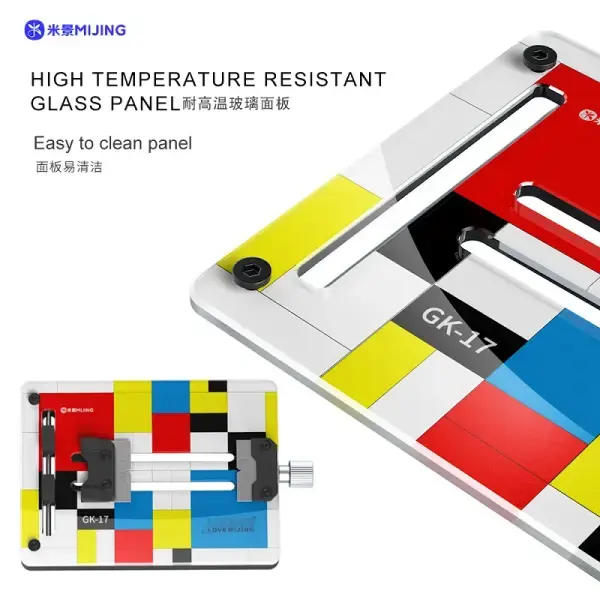 MiJing GK17 Toughened Insulated Glass Fixture Universal Pcb Stand & Motherboard Repair Fixture