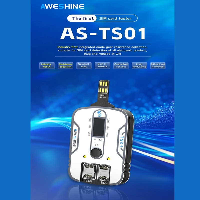 Aweshine TS01 Sim Card Tester For iPhone iPad Android Phones