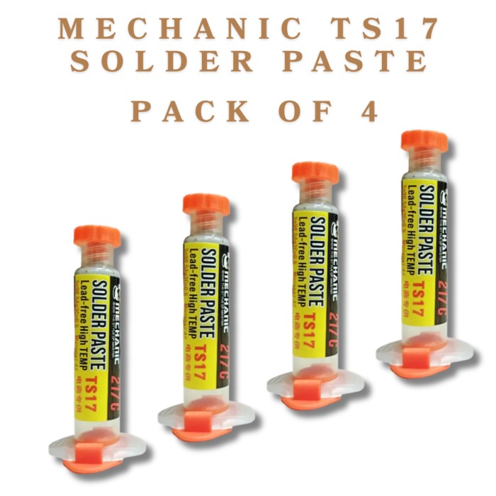 Pack of 4 Mechanic TS17 Lead-Free High-Temperature Solder Paste