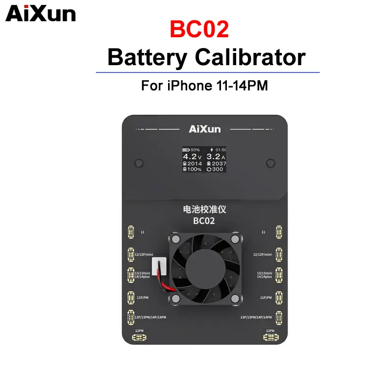 Aixun BC02 Battery Health Calibrator Dual Channel Support PD+QC+AFC Battery Charge & Discharge For iPhone 11-14PM