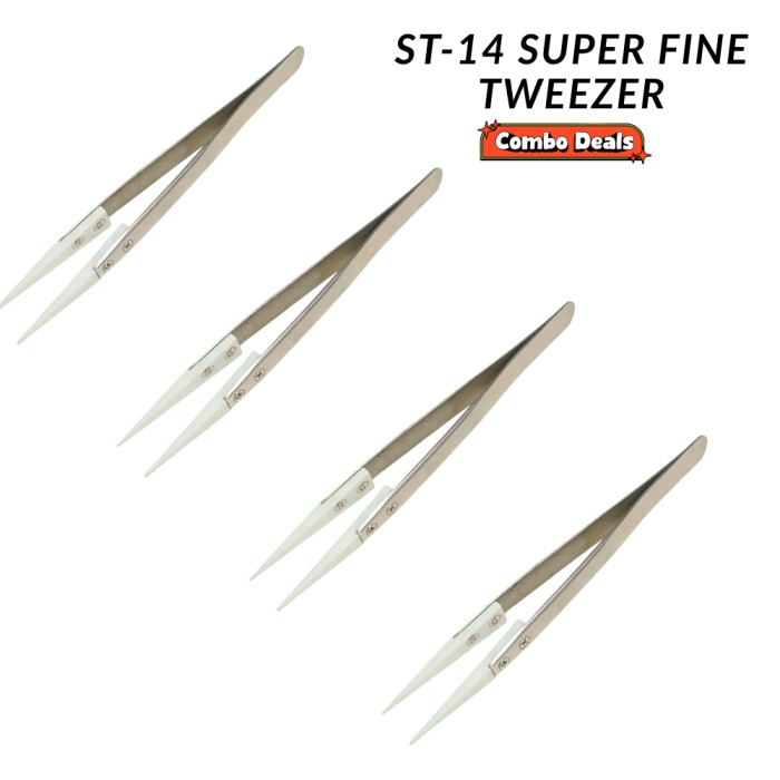 Pack of 4 ST-14 Super Fine Tweezer