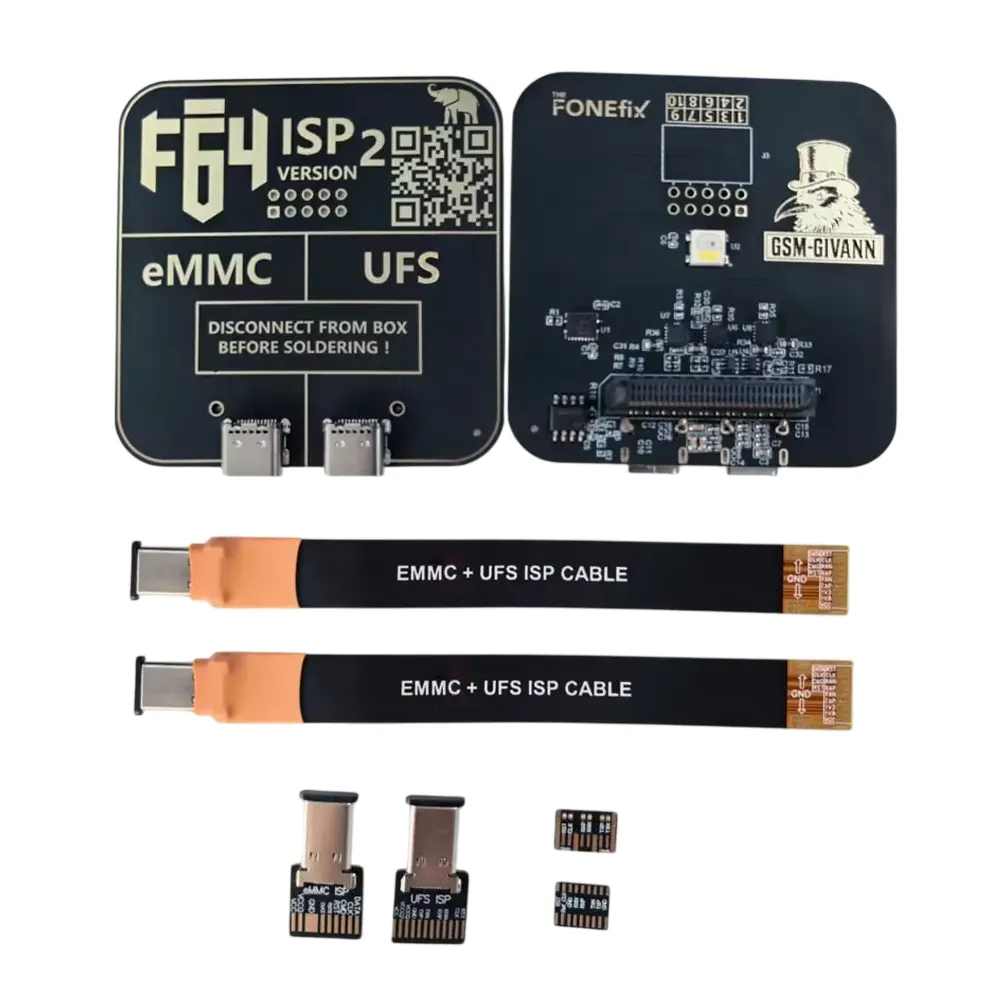Flash F64 ISP V2 UFS And EMMC Adapter With EMMC/UFS ISP Flex Cable Set